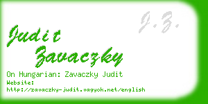 judit zavaczky business card